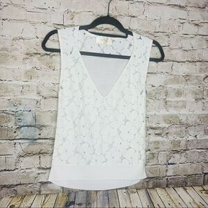 The House of Woo White Embroidered Blouse sz XS